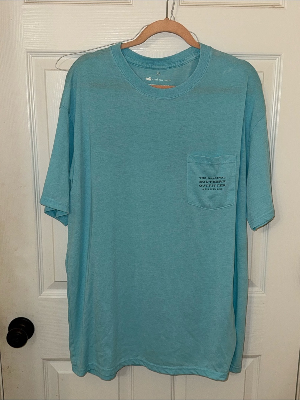 Southern Marsh Aqua Short-Sleeve Pocket Tee